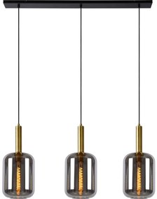 Lucide 45494/03/65 - Luster na lanku JOANET 3xE27/40W/230V čierna
