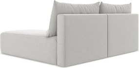 Svetlosivá zamatová rozkladacia/s úložným priestorom rohová pohovka (pravý roh/s leňoškou) Kalena – Makamii