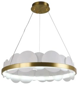 LED Stmievateľný luster na lanku LED/40W/230V 3000-6500K zlatá + diaľkové ovládanie