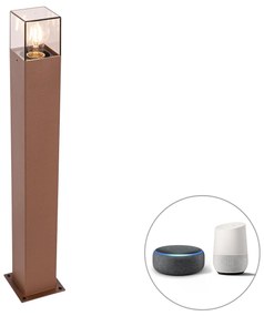 Inteligentná stojaca vonkajšia lampa hrdzavohnedá 70 cm vrátane Wifi P45 - Denmark