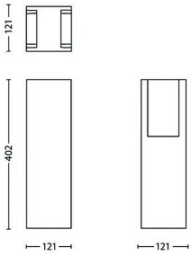 Philips - Vonkajšia lampa BRIDGE 1xE27/14W/230V IP44 40,2 cm
