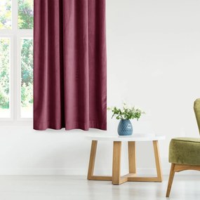 Záves AmeliaHome Velvet s priechodkami 140x270 cm burgundy