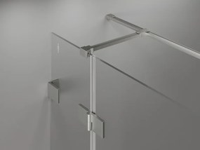 Mexen Lunar T, výklopný sprchový kút pravý 120 x 80 cm, 8mm číre sklo, oceľový profil, 834T-120-080-97-00-P