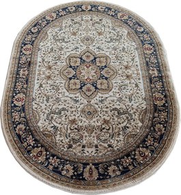 DY Exkluzívny krémový oválny koberec N 03 Rozmer: 160x220 cm