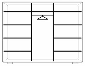Šatníková skriňa Phung 4D 75354. Vlastná spoľahlivá doprava až k Vám domov. 794508