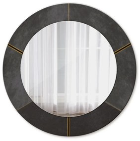 Okrúhle ozdobné zrkadlo na stenu Sivé trojuholníky fi 50 cm