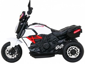 Motorka na batérie pre deti FAST TOURIST  - biela