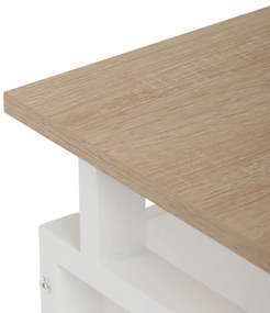 Kancelársky stôl 3218 SON, biely a dub Sonoma