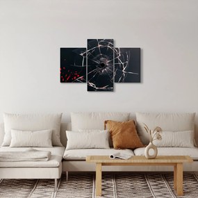 Abstraktný obraz - rozbité sklo (90x60 cm)