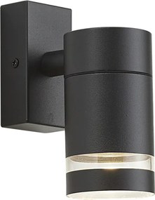 Moderné vonkajšie nástenné svietidlo čierne IP44 - Ensam