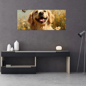 Obraz - Šťastný psík (120x50 cm)
