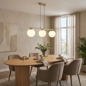 Brilagi - Závesný luster na lanku MILO ECRU 3xE27/60W/230V béžová/zlatá