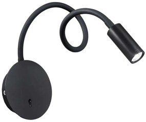 Ideal Lux - LED Flexibilná lampička FOCUS LED/3,5W/230V čierna