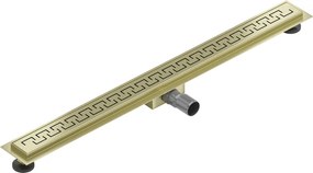Mexen Flat, lineárny podlahový žľab 90 cm, M15, zlatá matná, 1A24090-15
