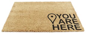 Rohožka z kokosového vlákna 40x60 cm You Are Here – Artsy Doormats