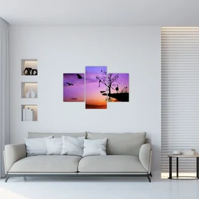 Obraz - Siluety zvierat (90x60 cm)