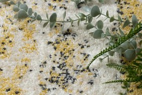 Koberec FUSION 9776 biely / žltý / krémový