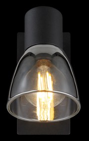 GLOBO Nástenné bodové osvetlenie s vypínačom CLAUDE, 1xE14, 40W, čierne