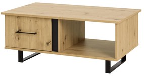 Konferenčný stolík Filippa F8 (dub artisan + čierna). Vlastná spoľahlivá doprava až k Vám domov. 1043095