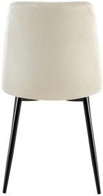 Jedálenská stolička Clairton zamat - krémová