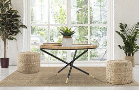 Konferenční stolek Saint Barth 80 cm hnědo-černý