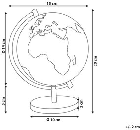 Glóbus 20 cm čierny COOK Beliani