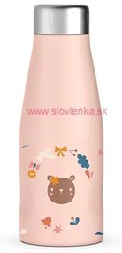 SUAVINEX - termo nerezová fľaša 350 ml FOREST - ružová