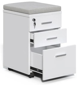 Pojazdný kancelársky kontajner Houseland Prime Soft 01 biely/sivý