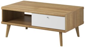 Konferenčný stolík Primo 107 cm dub Riviéra/biely