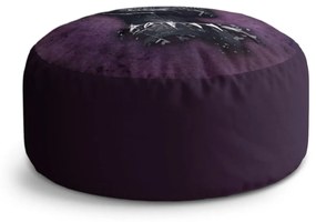 Sablio Taburet Circle BLACK PANTHER z profilu Fialový hmlistý: 40x50 cm