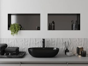 Mexen X-Wall-NR, polica na zapustenie bez príruby 60 x 30 cm, grafitová matná - 19E1603010