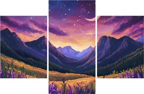 Obraz - Fialová krajina (90x60 cm)