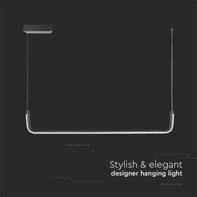 LED Luster na lanku LED/12W/230V 4000K 90 cm čierna