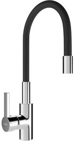 Mexen FLEX, vysoká drezová batéria s flexibilným ramenom, čierna matná-chrómová, 670900-07