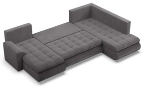 Sedacia súprava FORESTA Poso v tvare U, pravá tmavosivá