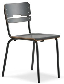 Školská stolička SCIENTIA, široké sedadlo, V 460 mm, antracit/antracit