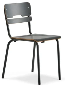 Školská stolička SCIENTIA, široké sedadlo, V 460 mm, antracit/antracit