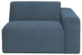 Modrý menčestrový modul pohovky (pravý roh) Sting – Scandic