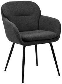 Georgia antracit (látka Monza 130) - MODERNÁ ČALÚNENÁ STOLIČKA DO OBÝVAČKY/ JEDÁLNE/ KANCELÁRIE LOFT