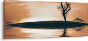 Obraz stromu na ostrove (120x50 cm)