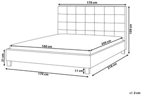 Manželská posteľ 160 cm Rhiannon (béžová) (s roštom). Vlastná spoľahlivá doprava až k Vám domov. 1075616