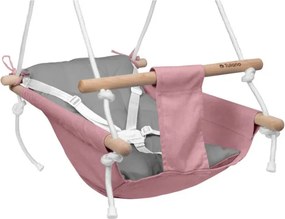 Detská hojdačka 3v1 Hop 40 ružová / sivá