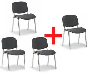 Antares Konferenčná stolička VIVA chróm 3+1 ZADARMO, sivá