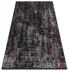 Moderný koberec VINCI 1524 Ornament vintage - Štrukturálny Anthrazit / Červený