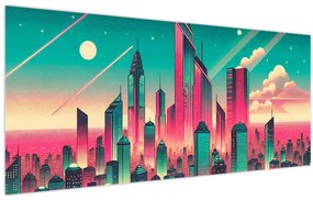 Obraz – Veľkomesto v pop-art štýle (120x50 cm)