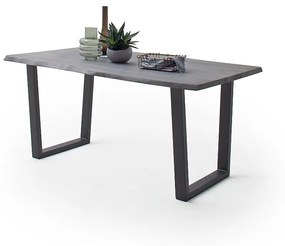 Jedálenský stôl Calabria podnož trapez antracit Rozmer: doska akácia sivá, 2,5 cm 160 x 90