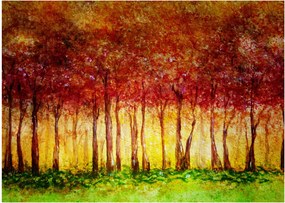 Obraz - Maľba listnatého lesa (70x50 cm)