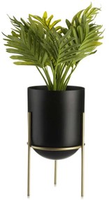 Kvetináč na stojane LOFT 20 cm čierna/zlatá