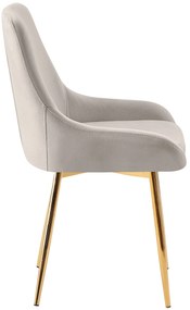 Sada 2 ks jedálenskej stoličky Elmira zamat - sivá