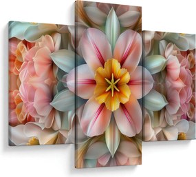 Obraz - Kaleidoskopický kvet (90x60 cm)